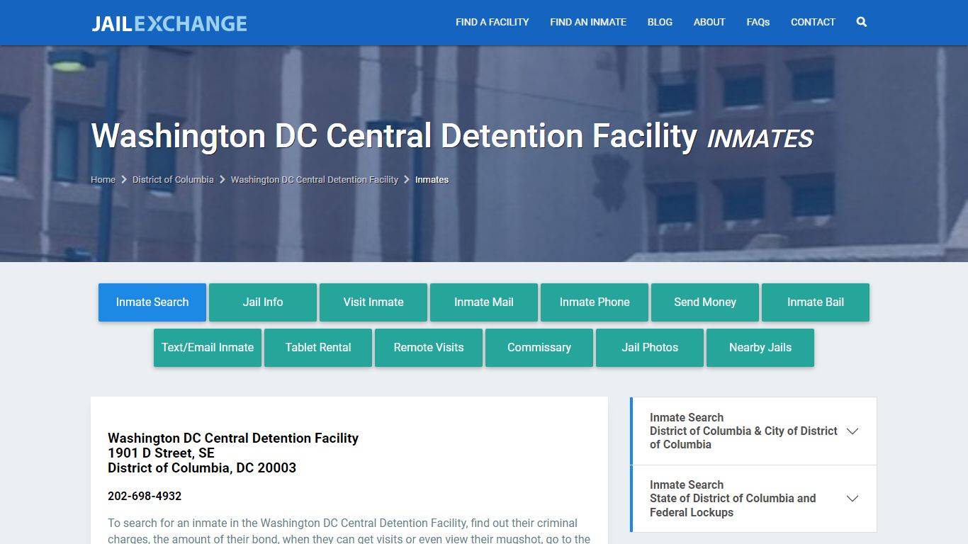 District of Columbia Inmate Search | Arrests & Mugshots | DC